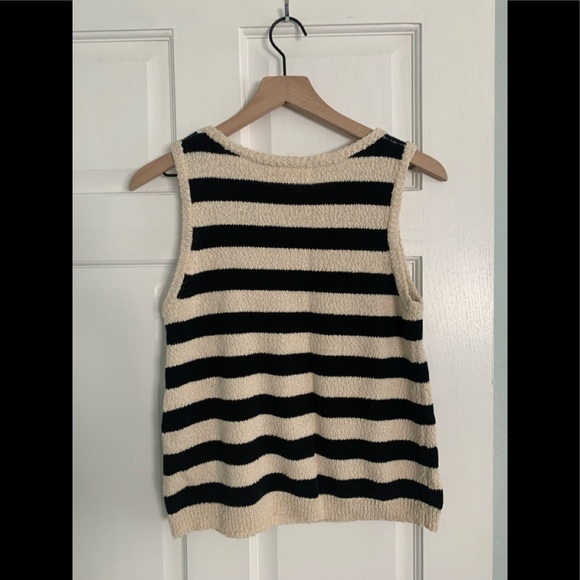 Anthropologie black and cream sweater tank - Picture 4 of 6